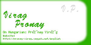 virag pronay business card